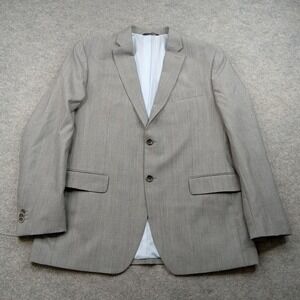 Banana Republic Blazer Mens 44R Gray Plaid Wool Tailored 2 Button Suit Jacket